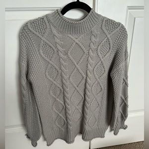 Gray knit sweater